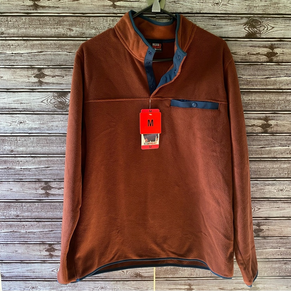 NWT 32 Degree Heat‎ Men's 1/4-Snap Pullover Fleece Size M